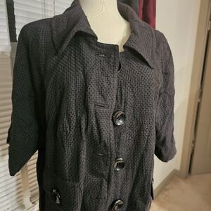 Black button blazer